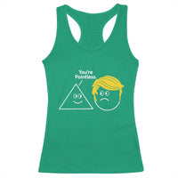 Funny Political Geometry Joke Racerback Tank Top Youre Pointless Graphic