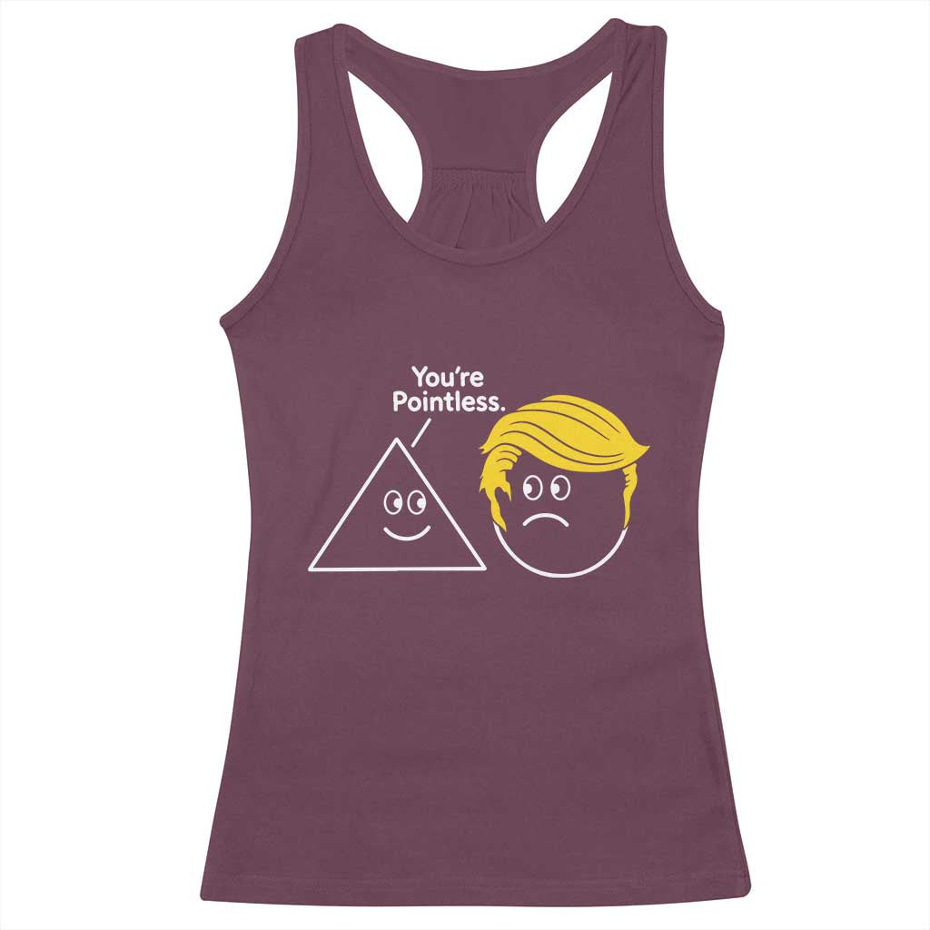 Funny Political Geometry Joke Racerback Tank Top Youre Pointless Graphic