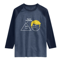 Funny Political Geometry Joke Raglan Shirt Youre Pointless Graphic