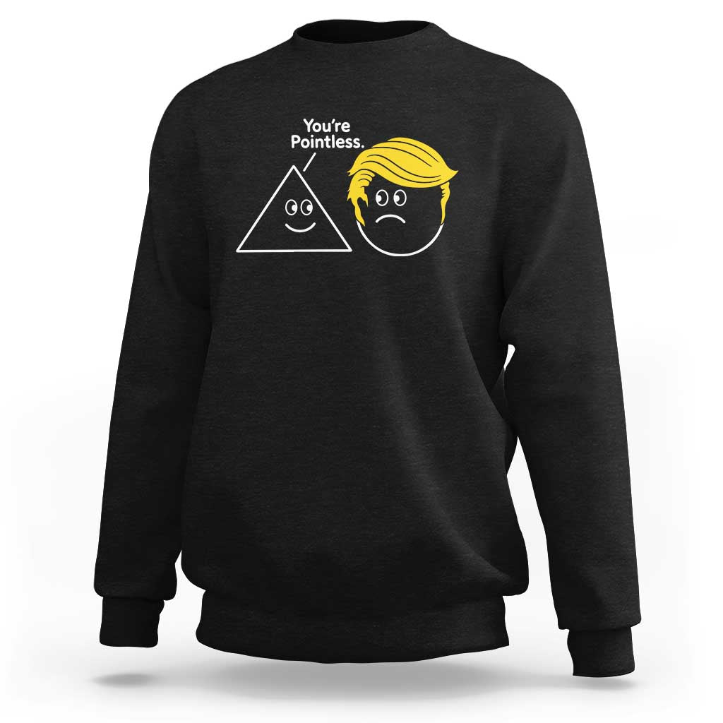 Funny Political Geometry Joke Sweatshirt Youre Pointless Graphic