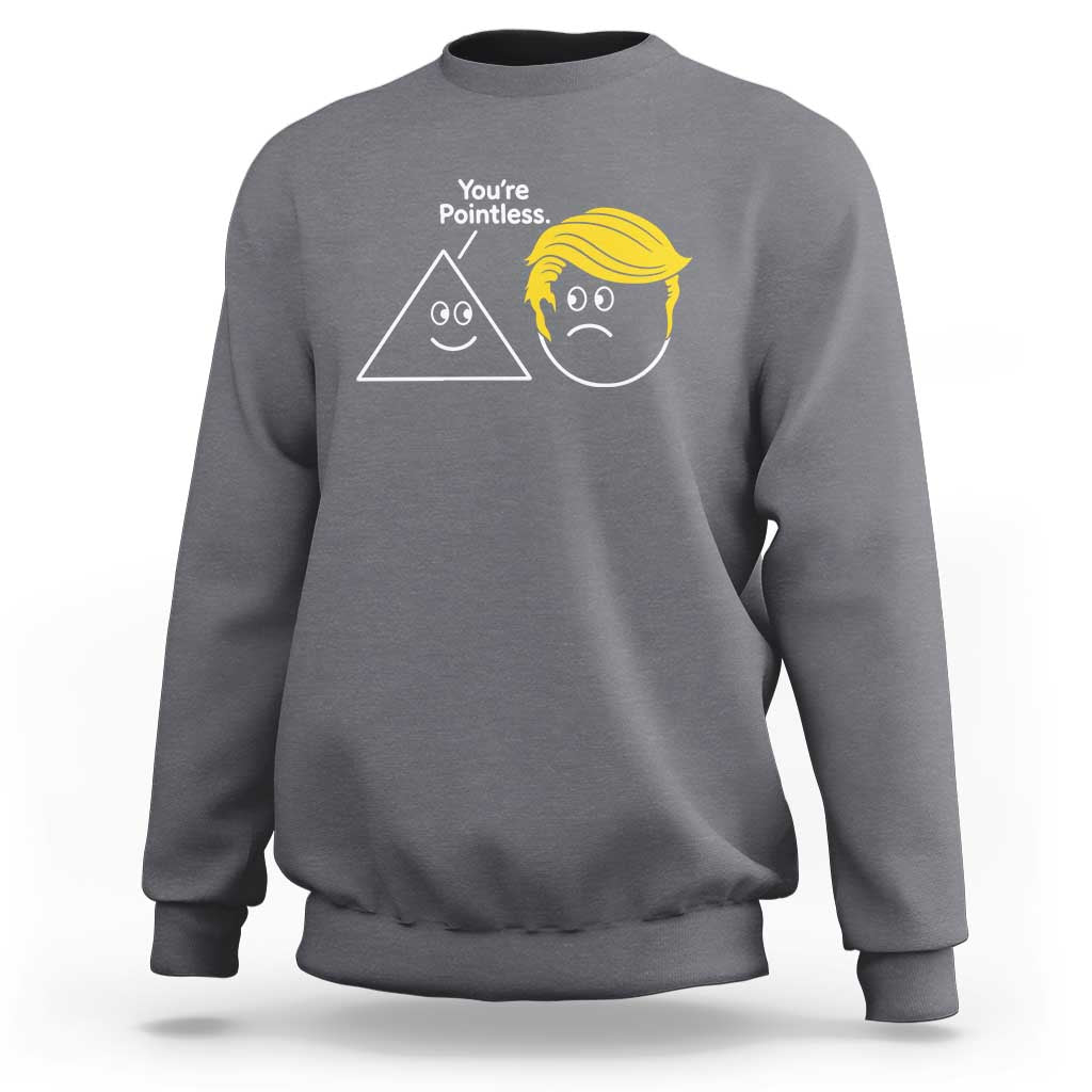 Funny Political Geometry Joke Sweatshirt Youre Pointless Graphic