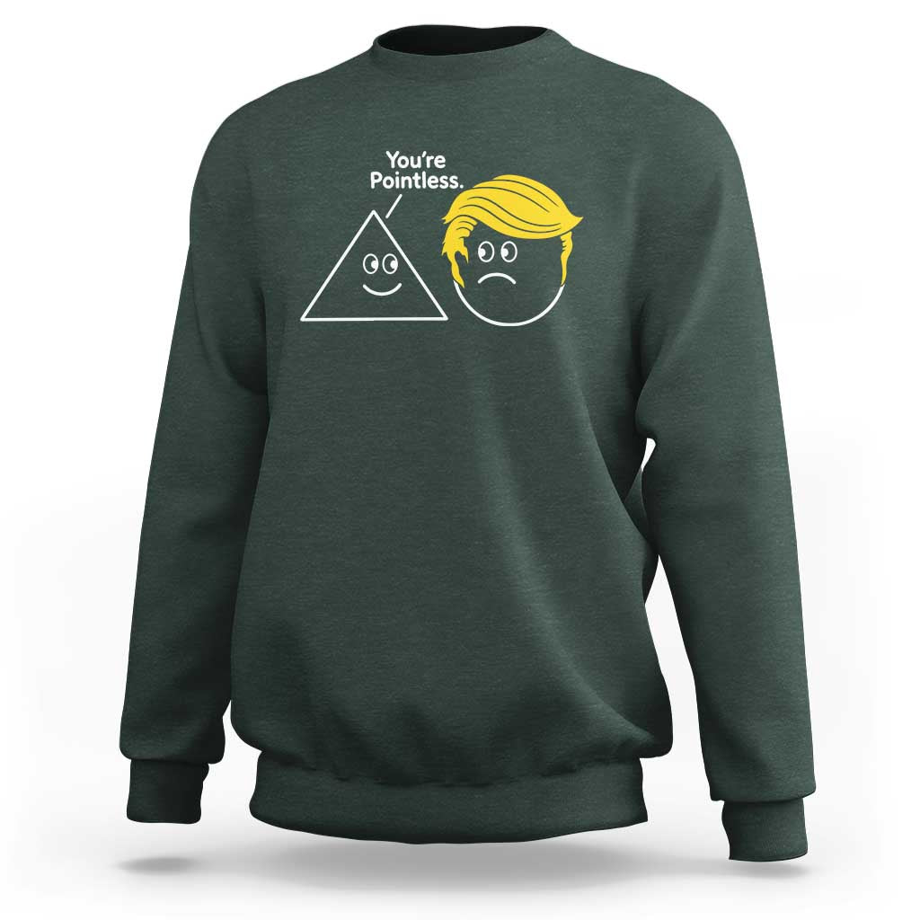 Funny Political Geometry Joke Sweatshirt Youre Pointless Graphic