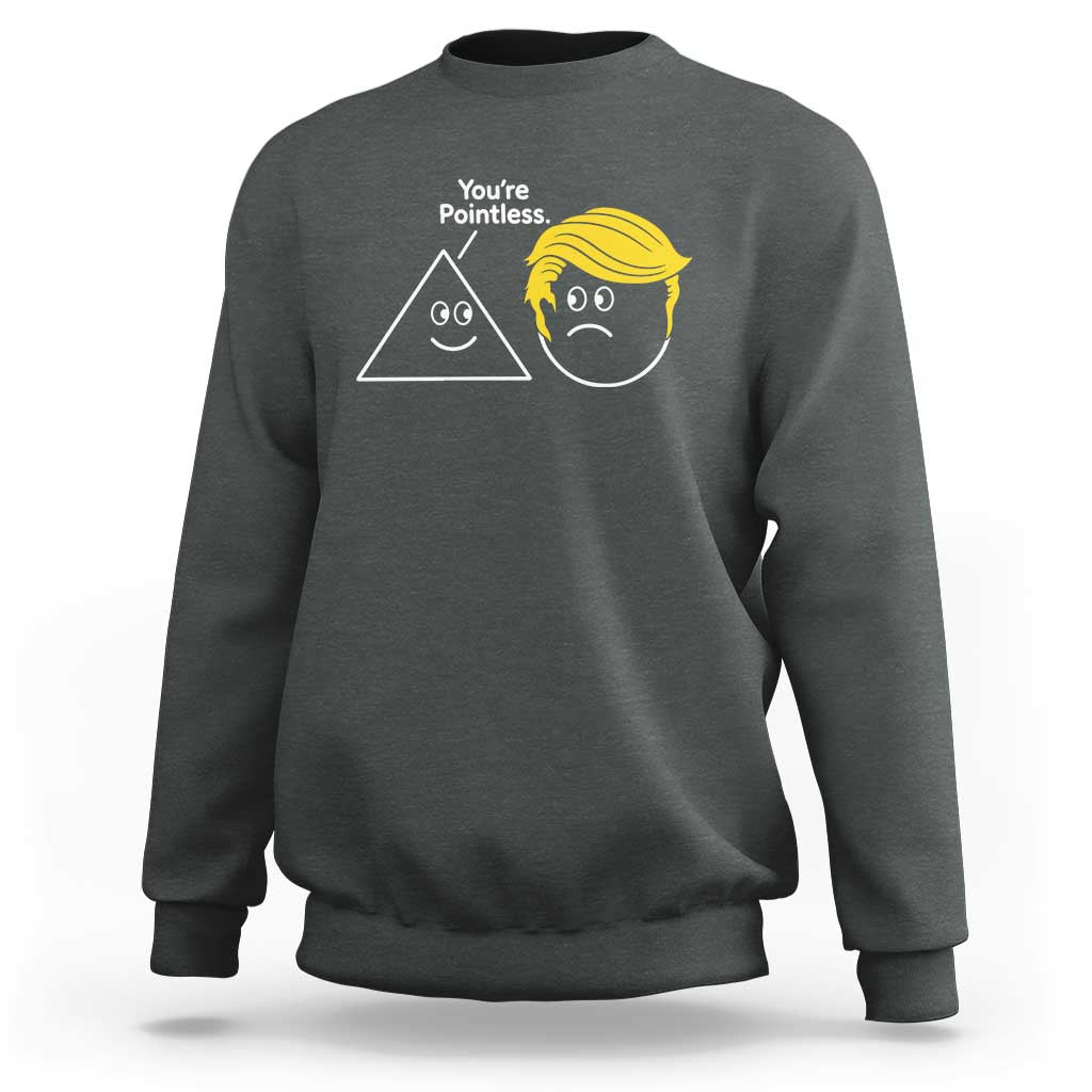 Funny Political Geometry Joke Sweatshirt Youre Pointless Graphic