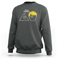 Funny Political Geometry Joke Sweatshirt Youre Pointless Graphic