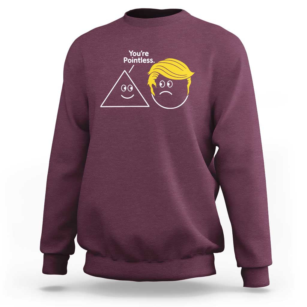 Funny Political Geometry Joke Sweatshirt Youre Pointless Graphic