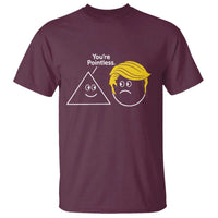 Funny Political Geometry Joke T Shirt Youre Pointless Graphic