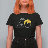 Funny Political Geometry Joke T Shirt For Women Youre Pointless Graphic