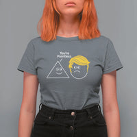 Funny Political Geometry Joke T Shirt For Women Youre Pointless Graphic