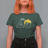 Funny Political Geometry Joke T Shirt For Women Youre Pointless Graphic