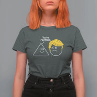 Funny Political Geometry Joke T Shirt For Women Youre Pointless Graphic