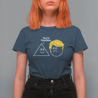 Funny Political Geometry Joke T Shirt For Women Youre Pointless Graphic