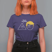 Funny Political Geometry Joke T Shirt For Women Youre Pointless Graphic