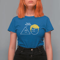 Funny Political Geometry Joke T Shirt For Women Youre Pointless Graphic