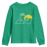 Funny Political Geometry Joke Youth Sweatshirt Youre Pointless Graphic