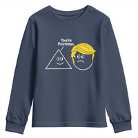 Funny Political Geometry Joke Youth Sweatshirt Youre Pointless Graphic