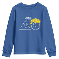Funny Political Geometry Joke Youth Sweatshirt Youre Pointless Graphic