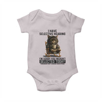 Funny Cat Baby Onesie I Have Selective Hearing Sorry You Were Not Selected - Wonder Print Shop