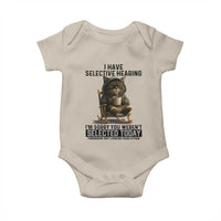 Funny Cat Baby Onesie I Have Selective Hearing Sorry You Were Not Selected - Wonder Print Shop