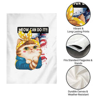 Meow Can Do It Garden Flag Funny Feminist Cat Lover Gift - Wonder Print Shop