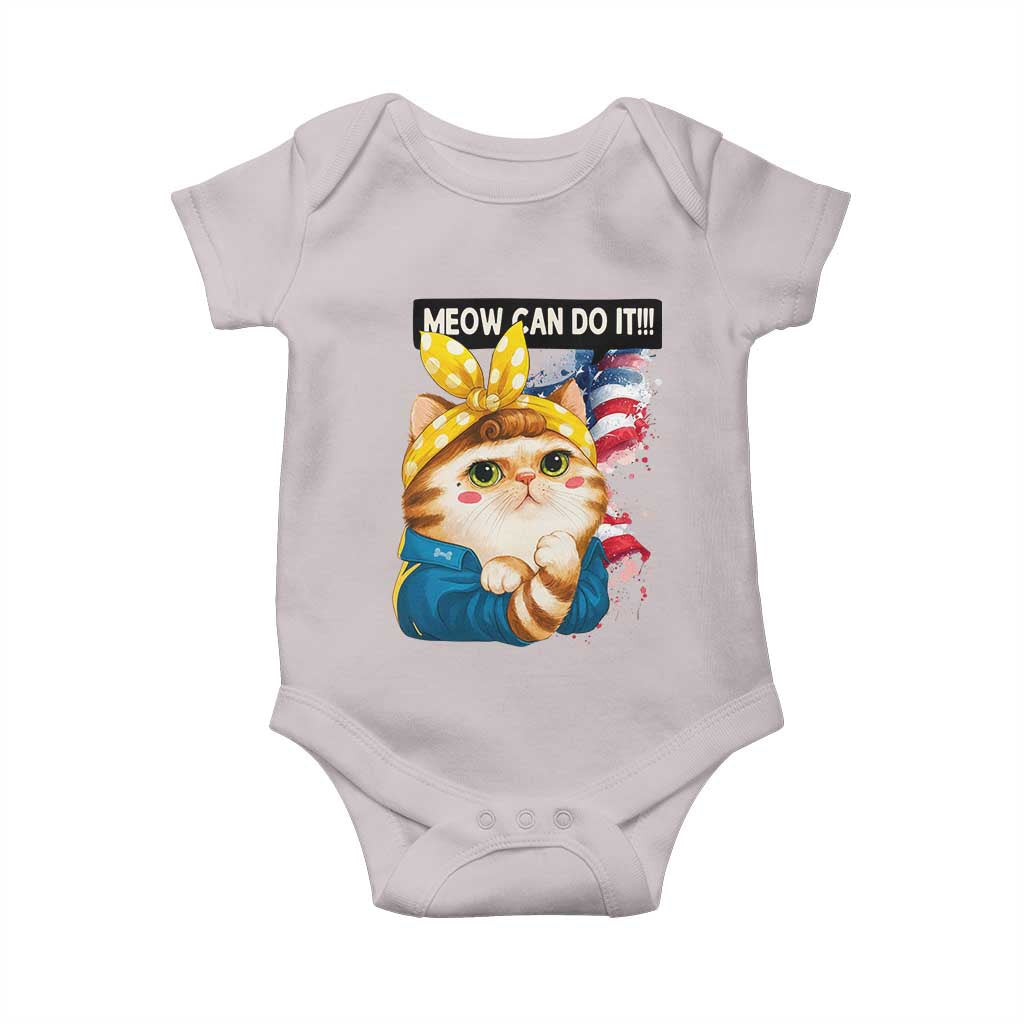 Meow Can Do It Baby Onesie Funny Feminist Cat Lover Gift - Wonder Print Shop
