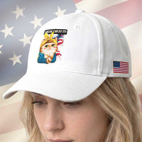 Meow Can Do It Baseball Cap Funny Feminist Cat Lover Gift