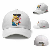 Meow Can Do It Baseball Cap Funny Feminist Cat Lover Gift