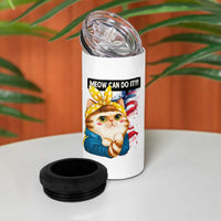 Meow Can Do It 4 in 1 Can Cooler Tumbler Funny Feminist Cat Lover Gift