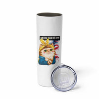 Meow Can Do It Skinny Tumbler Funny Feminist Cat Lover Gift