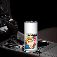 Meow Can Do It Skinny Tumbler Funny Feminist Cat Lover Gift