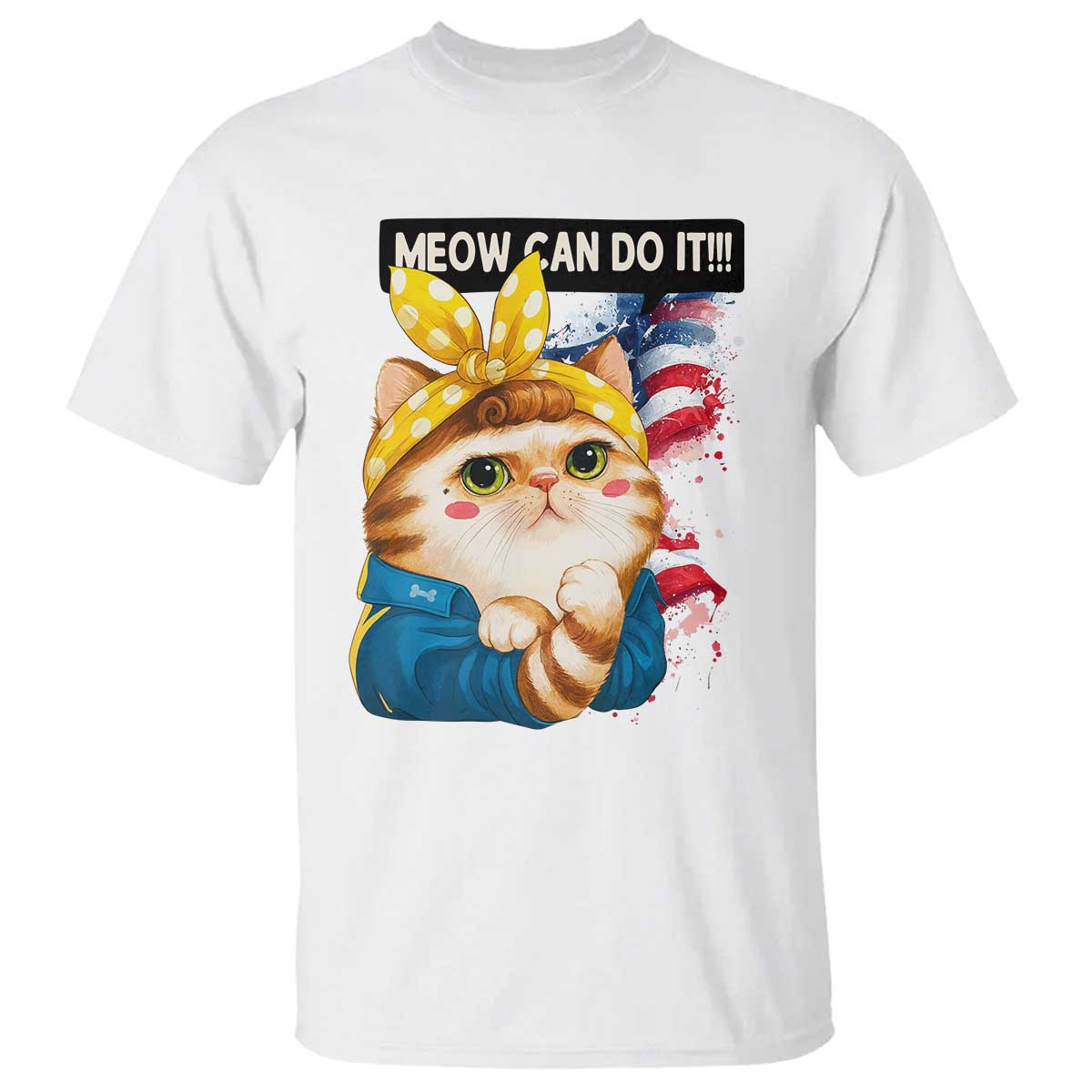 Meow Can Do It T Shirt Funny Feminist Cat Lover Gift - Wonder Print Shop