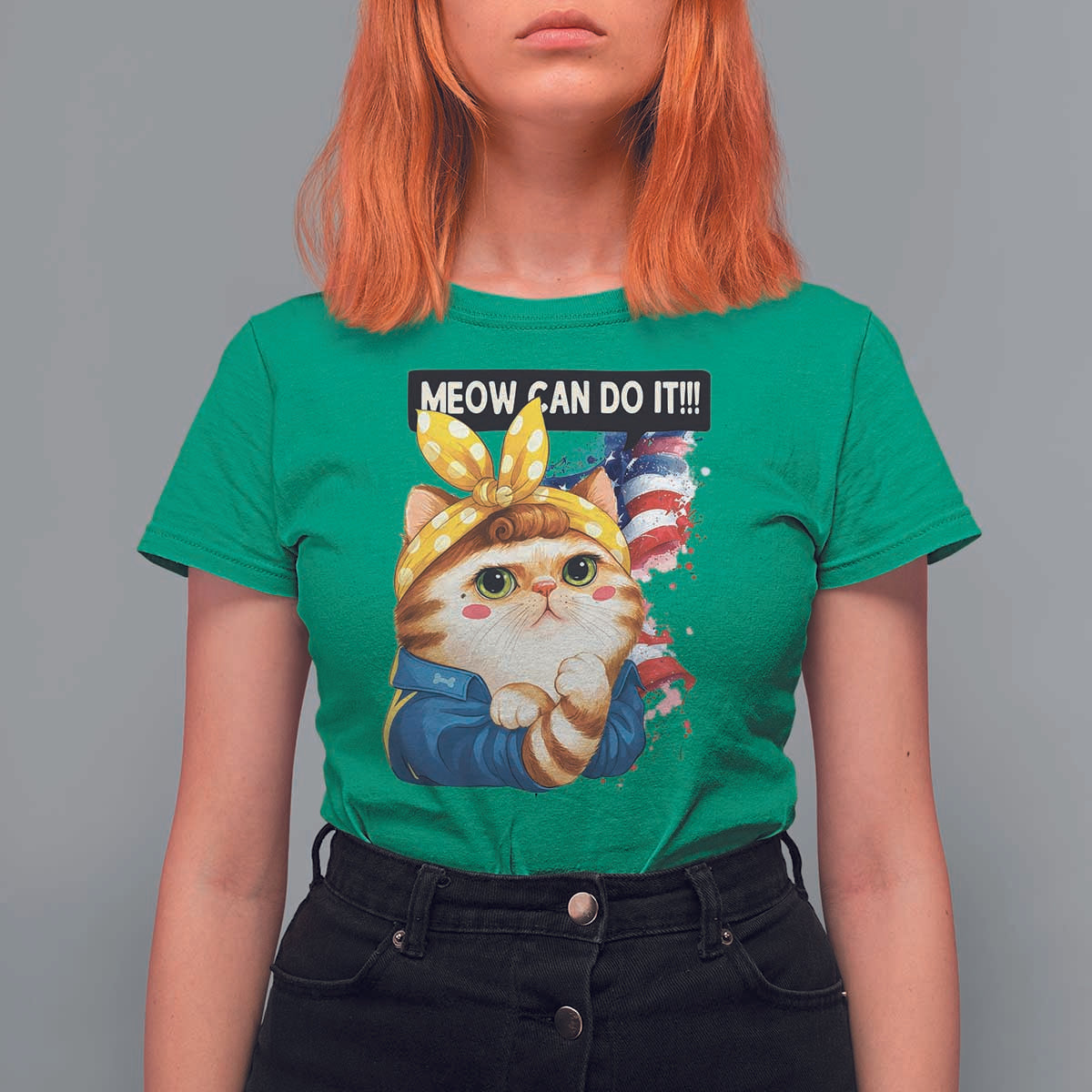 Meow Can Do It T Shirt For Women Funny Feminist Cat Lover Gift - Wonder Print Shop