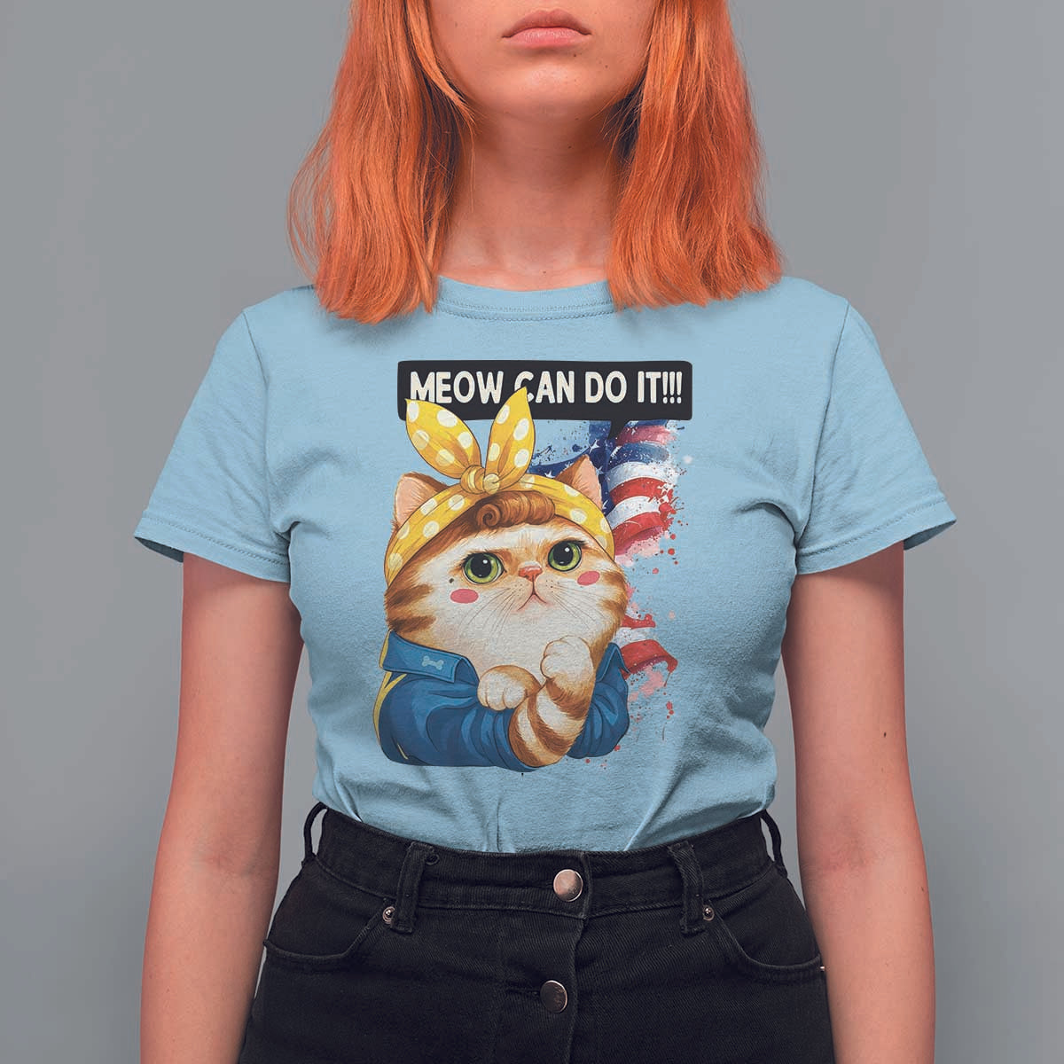 Meow Can Do It T Shirt For Women Funny Feminist Cat Lover Gift - Wonder Print Shop