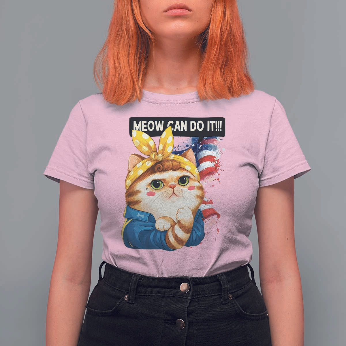 Meow Can Do It T Shirt For Women Funny Feminist Cat Lover Gift - Wonder Print Shop