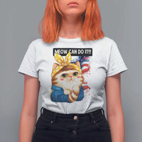 Meow Can Do It T Shirt For Women Funny Feminist Cat Lover Gift - Wonder Print Shop