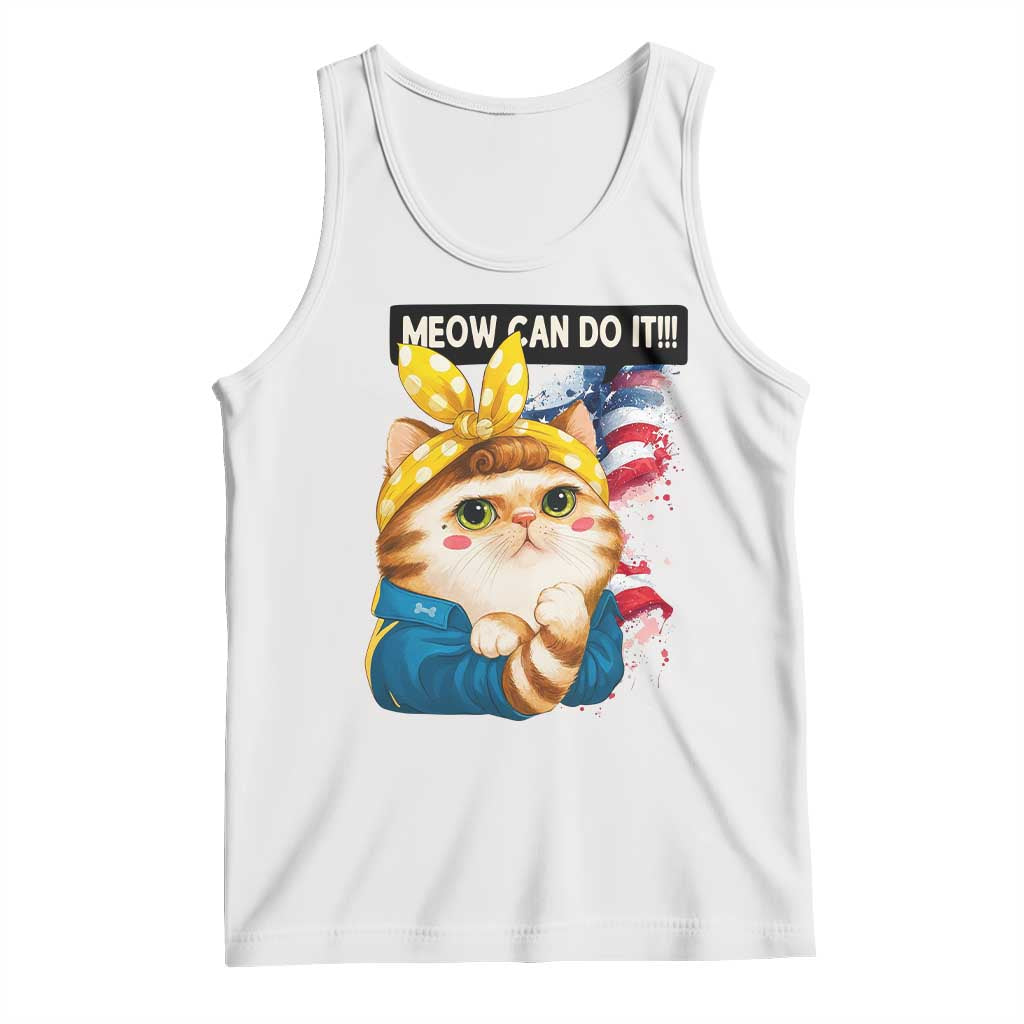 Meow Can Do It Tank Top Funny Feminist Cat Lover Gift - Wonder Print Shop