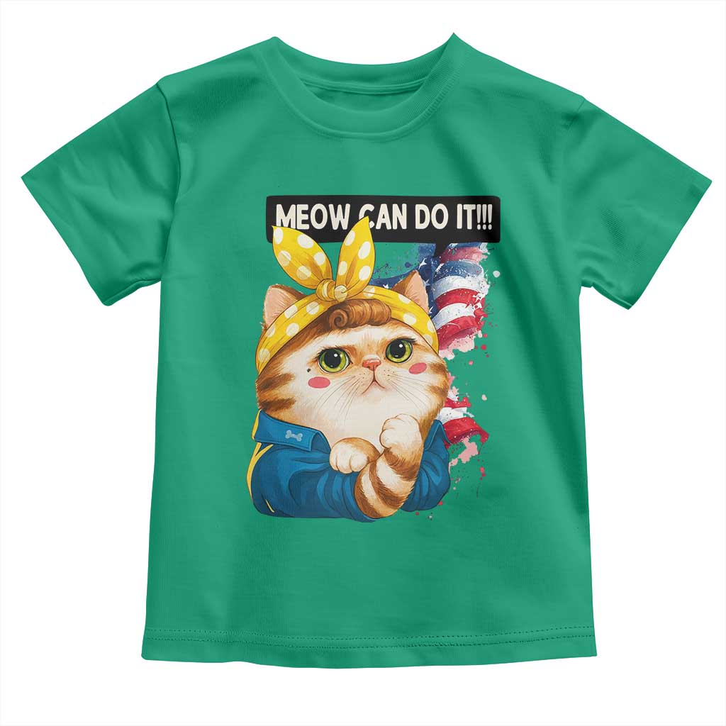 Meow Can Do It Toddler T Shirt Funny Feminist Cat Lover Gift - Wonder Print Shop