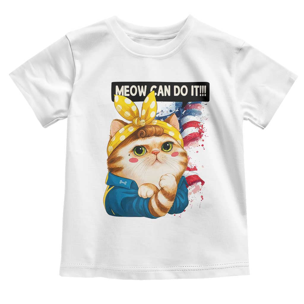 Meow Can Do It Toddler T Shirt Funny Feminist Cat Lover Gift - Wonder Print Shop