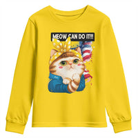 Meow Can Do It Youth Sweatshirt Funny Feminist Cat Lover Gift - Wonder Print Shop