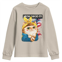Meow Can Do It Youth Sweatshirt Funny Feminist Cat Lover Gift - Wonder Print Shop