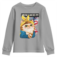 Meow Can Do It Youth Sweatshirt Funny Feminist Cat Lover Gift - Wonder Print Shop