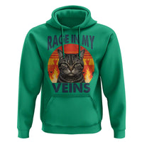 Cat Meme Hoodie Funny Rage In My Veins Sarcastic Animal Humor - Wonder Print Shop