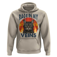 Cat Meme Hoodie Funny Rage In My Veins Sarcastic Animal Humor - Wonder Print Shop