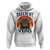Cat Meme Hoodie Funny Rage In My Veins Sarcastic Animal Humor - Wonder Print Shop