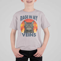 Cat Meme T Shirt For Kid Funny Rage In My Veins Sarcastic Animal Humor - Wonder Print Shop