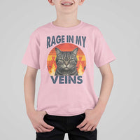 Cat Meme T Shirt For Kid Funny Rage In My Veins Sarcastic Animal Humor - Wonder Print Shop