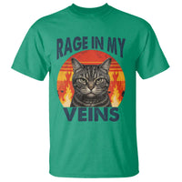 Cat Meme T Shirt Funny Rage In My Veins Sarcastic Animal Humor - Wonder Print Shop