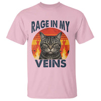 Cat Meme T Shirt Funny Rage In My Veins Sarcastic Animal Humor - Wonder Print Shop