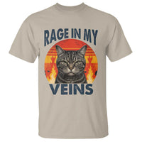 Cat Meme T Shirt Funny Rage In My Veins Sarcastic Animal Humor - Wonder Print Shop