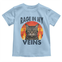 Cat Meme Toddler T Shirt Funny Rage In My Veins Sarcastic Animal Humor - Wonder Print Shop