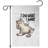 Cat Lover Garden Flag Funny I Do What I Want - Wonder Print Shop